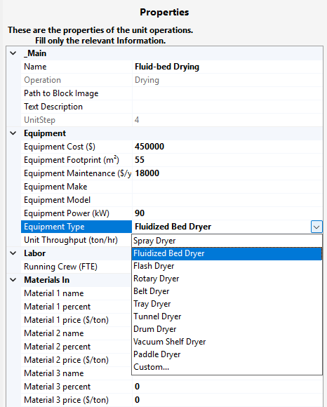 TEA Navigator project data and properties